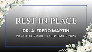 Obituary: Dr. Alfredo Martin 29 October 1938 - 19 September 2026