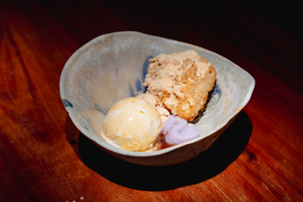 WHITE Tea Ice Cream, Ube, Carioca and Soybean.