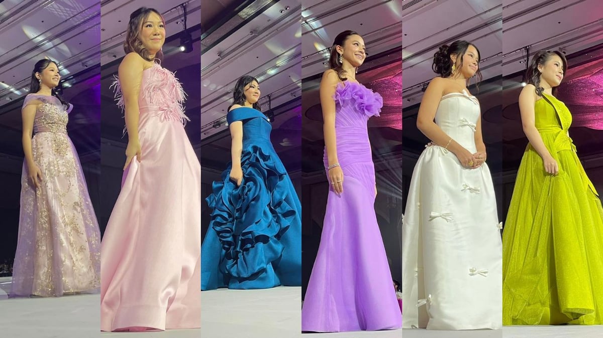 (L-R): Haley Ryanne Chua, Sofia Copok, Amara Isabelle Magsaysay Mercado, Ava Samuelle Magsaysay Mercado, Stephanie Bella Ho Mercado, Steven Ryan Ho Mercado