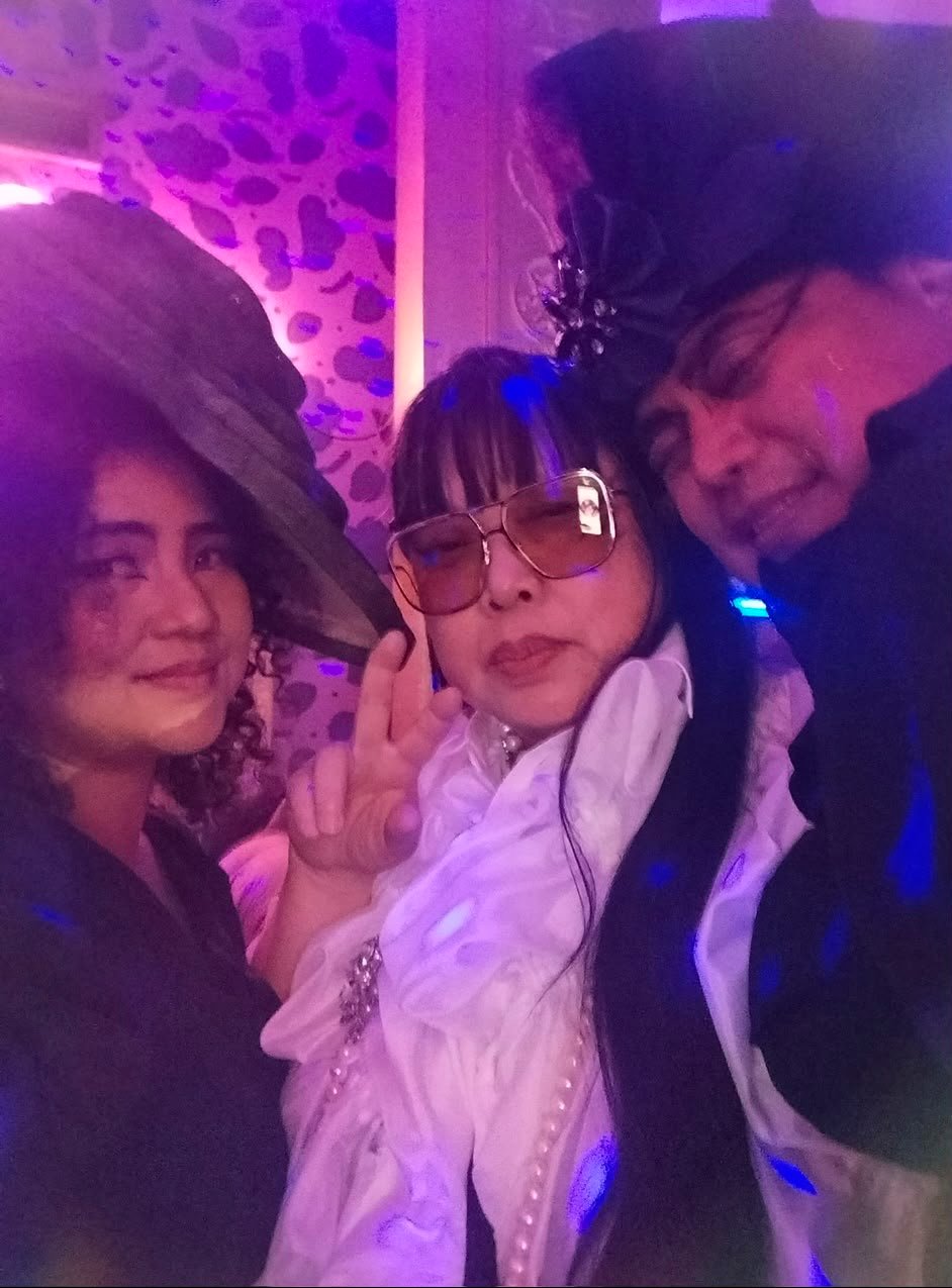 MILLINER extraordinaire Mich Dulce, Gina Garcia and Jose Espinas.
