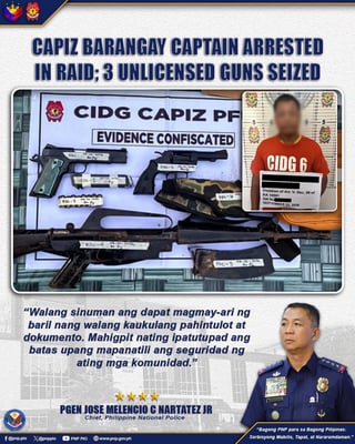 Kapitan na mahilig sa bengbeng, arestado sa Capiz