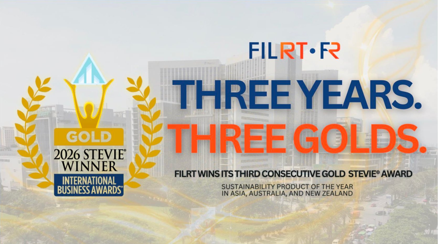 Filinvest REIT bags third straight Gold Stevie for sustainability