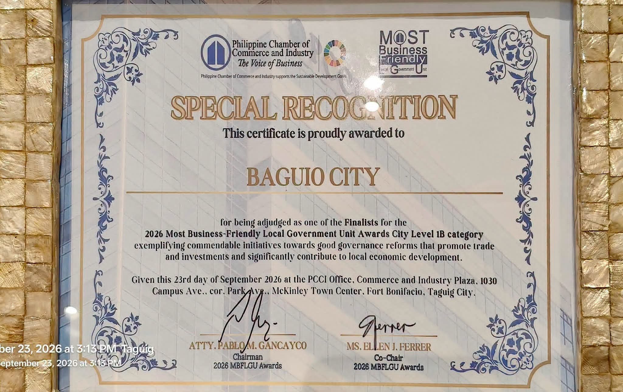 Baguio among Top 5 business-friendly LGUs