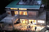 A HOUSE in Tanay, Rizal, is illuminated by light from a rooftop solar power system. Solar energy is gaining popularity in the Philippines as consumers seek alternatives amid high electricity costs.