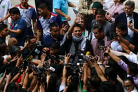 Senator Robin Padilla arrives at the DOJ
