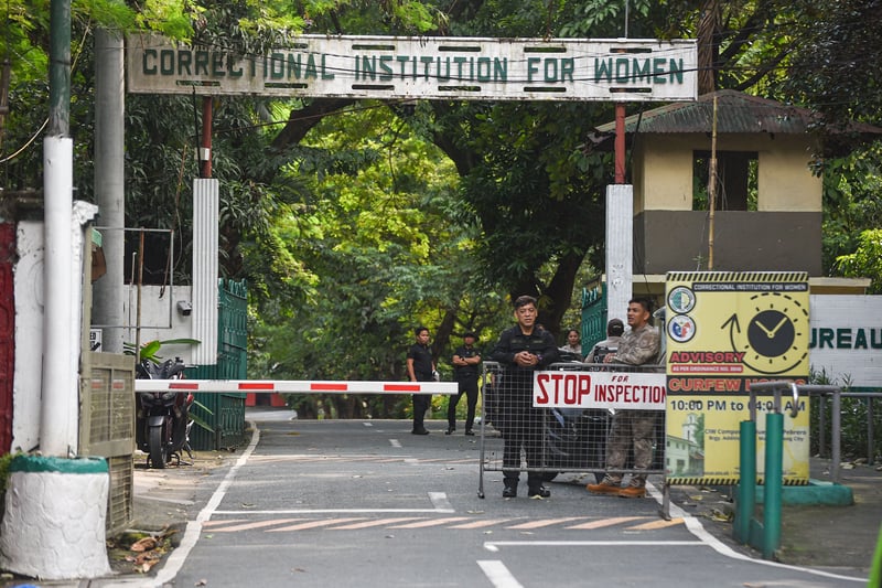 Facade of the Correctional Institution for Women during Mary Jane Veloso's expected release