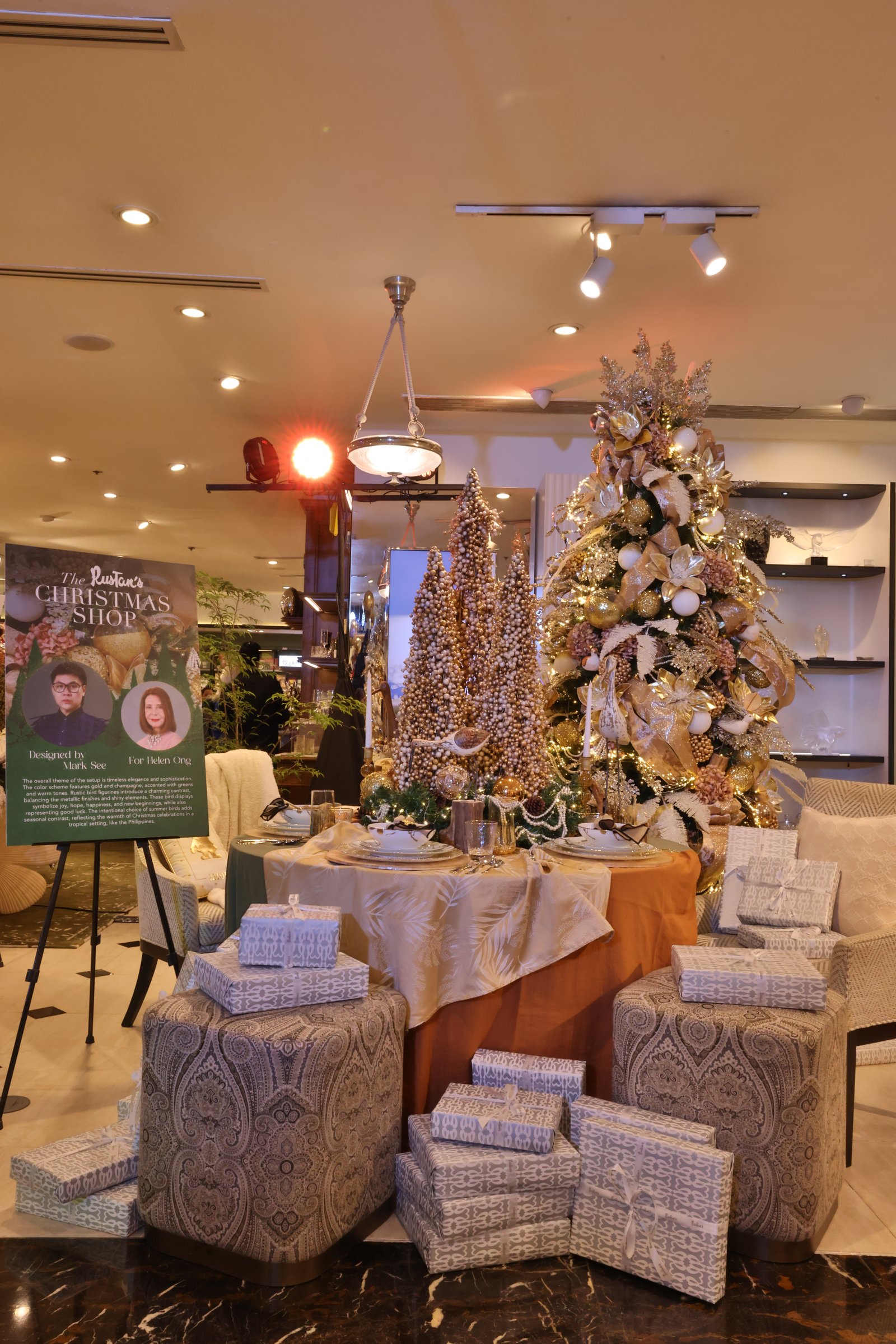 RICH metallic accents can add warmth and sophistication to traditional holiday décor.
