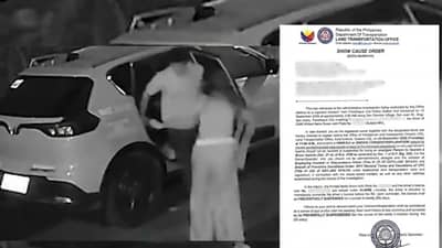 A SCREENGRAB from a CCTV footage shows the driver of the e-taxi with the passenger he allegedly sexually assaulted. The Land Transportation Office has ordered the perpetual revocation of the e-taxi driver's license and penalized the transport operator for franchise violations and employing a discourteous driver.