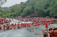 THE communities of Hapao, Baang and Nungulunan engage in tug-of-war games during Punnuk, the culmination of Huwah, a post-harvest celebration in Hungduan.