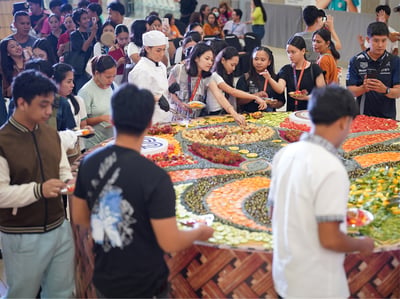 Local harvest shines in SM Urdaneta food art display