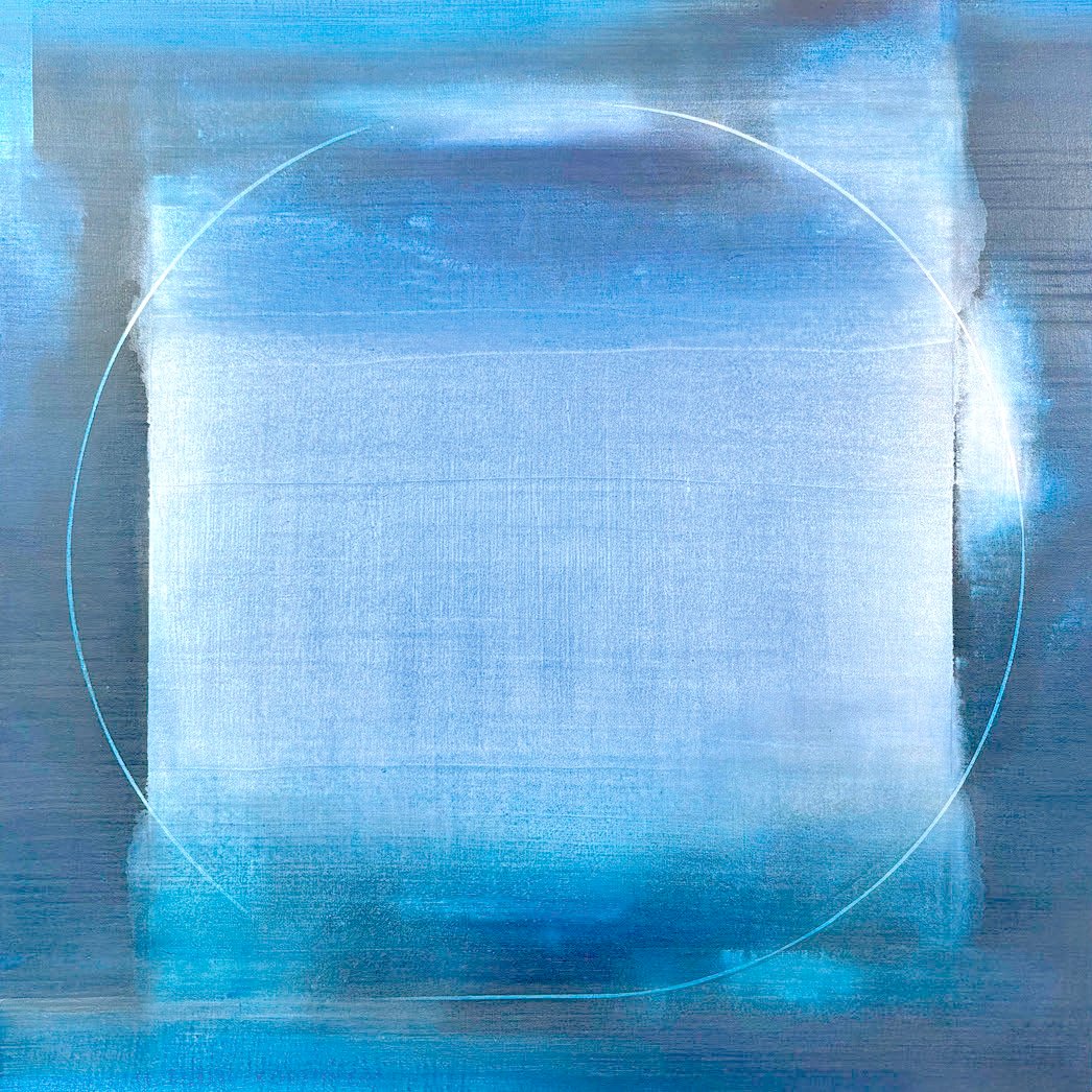 ‘HORIZON Within V,’  acrylic on canvas, 91 cm x 91 cm, 2026.