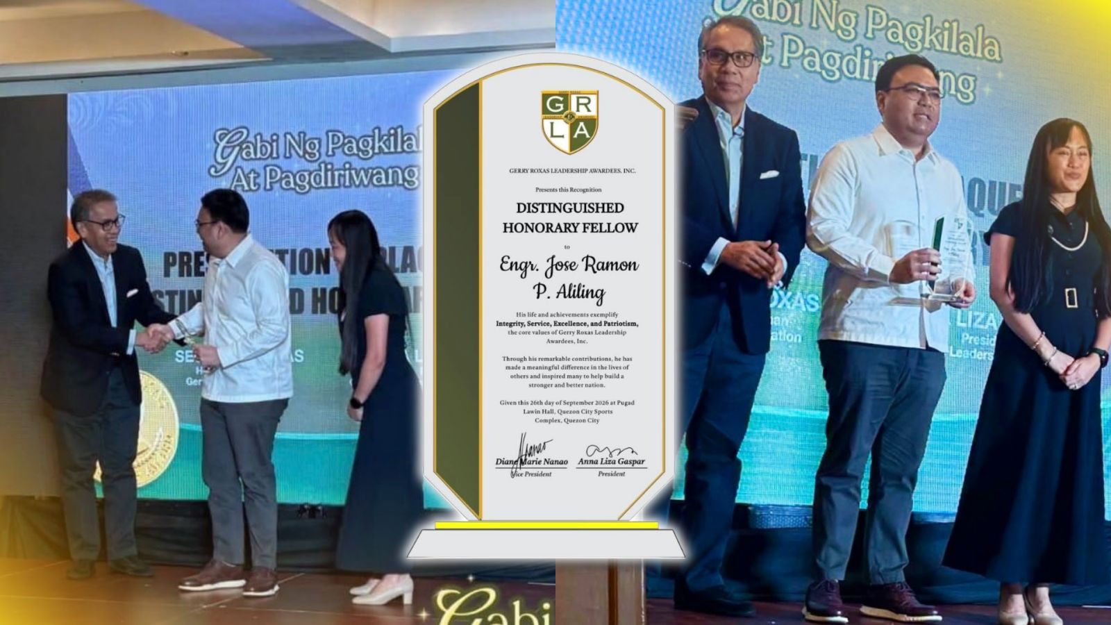 Aliling receives Gerry Roxas leadership recognition