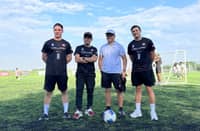 Attached
SIMON Greatwich, Mel Macasaquit, Los Valores Corp. president Momar Santos, and Misagh Bahadoran spearhead the inauguration of a FIFA-standard football field at Villar City in Dasmarinas, Cavite on Saturday.