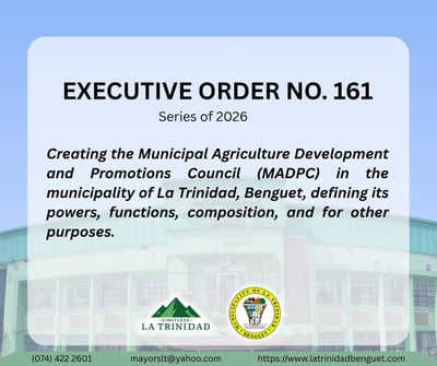 La Trinidad forms council to boost highland agriculture