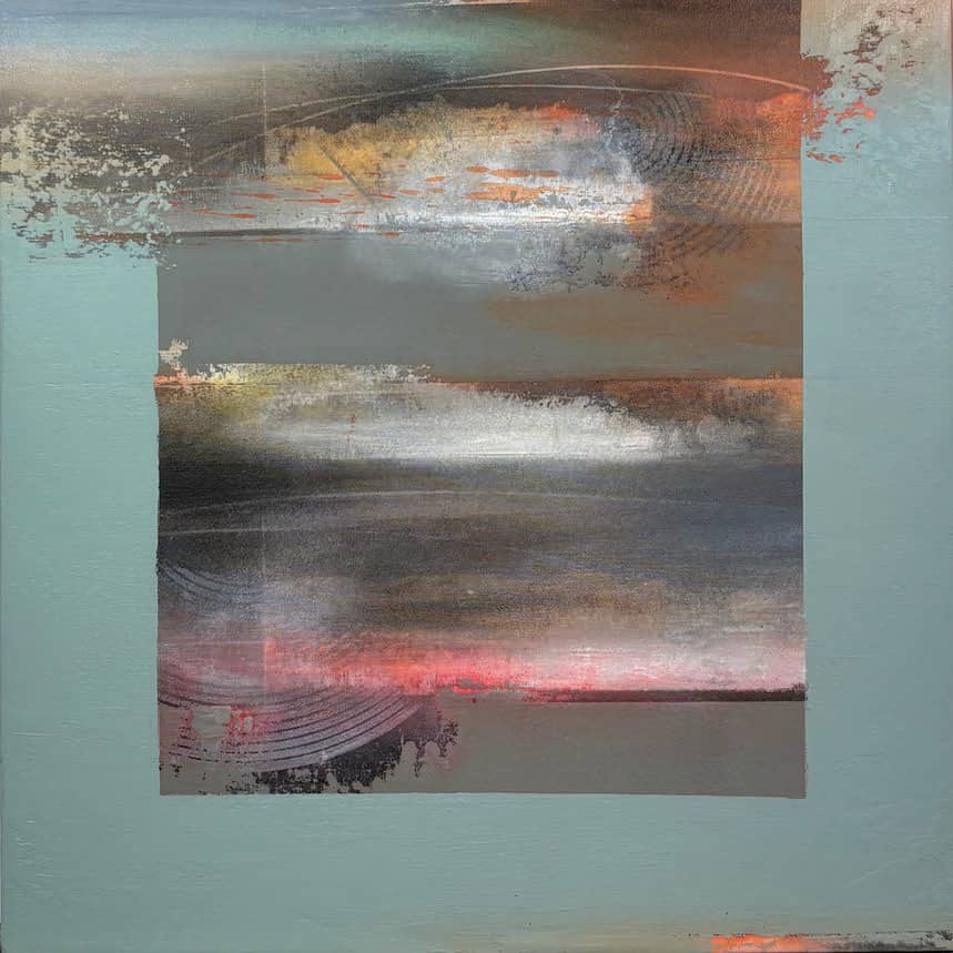 ‘BETWEEN Layers IX,’ acrylic on canvas, 61 cm x 61 cm, 2026.