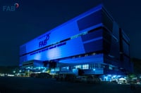 AFAB lights up admin building blue in observance of World Maritime Day 