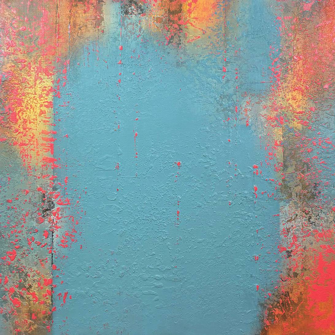 ‘BETWEEN Layers X,’ acrylic on canvas, 61 cm x 61 cm, 2026.