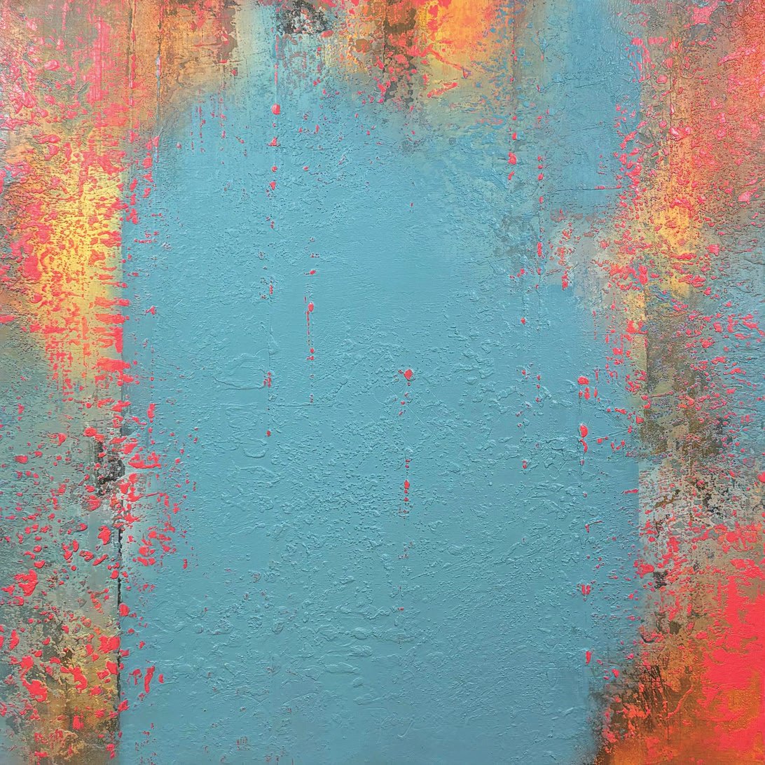 ‘BETWEEN Layers X,’ acrylic on canvas, 61 cm x 61 cm, 2026.