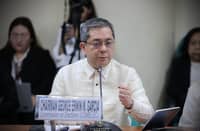 Comelec Chairperson George Garcia at the Senate budget hearing on Monday, 28 September.