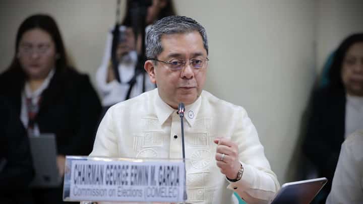 Comelec Chairperson George Garcia at the Senate budget hearing on Monday, 28 September.
