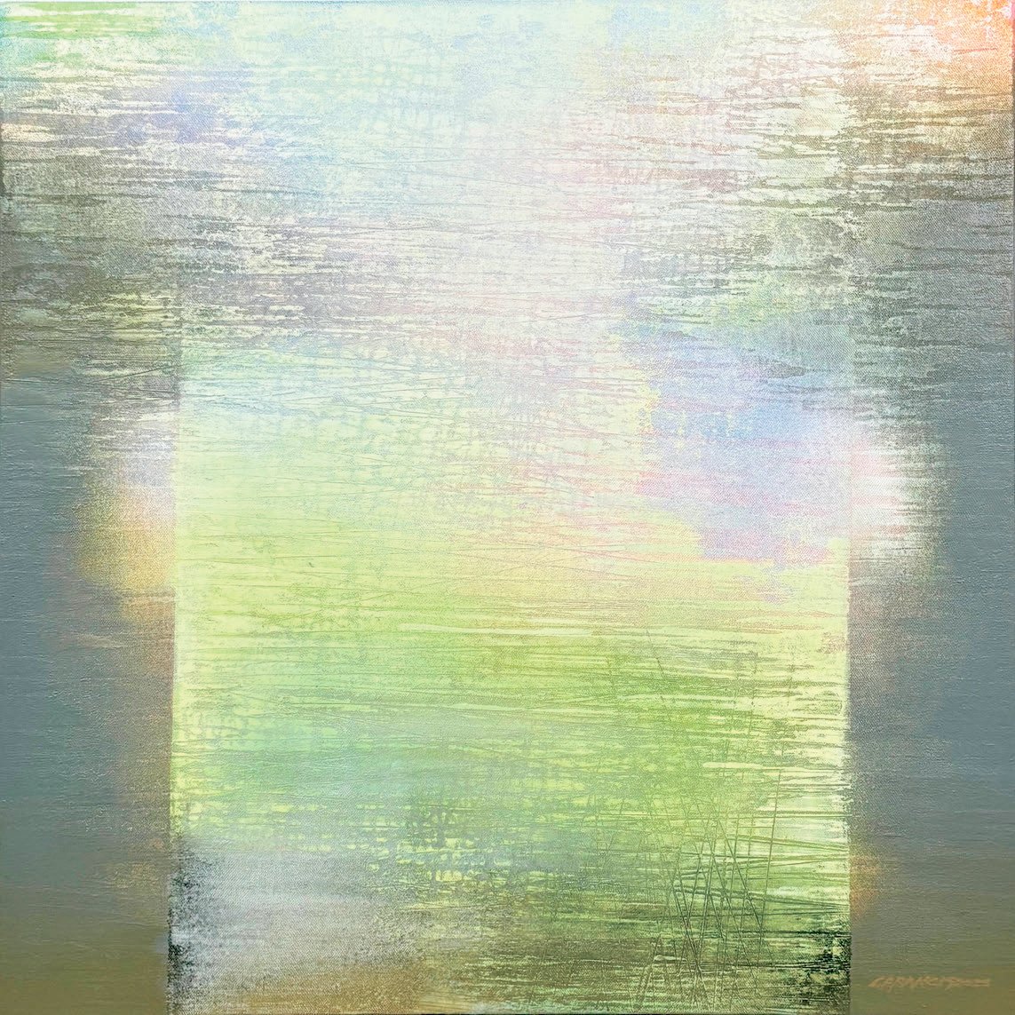 ‘BETWEEN Layers VI,’ acrylic on canvas, 61 cm x 61 cm, 2026.