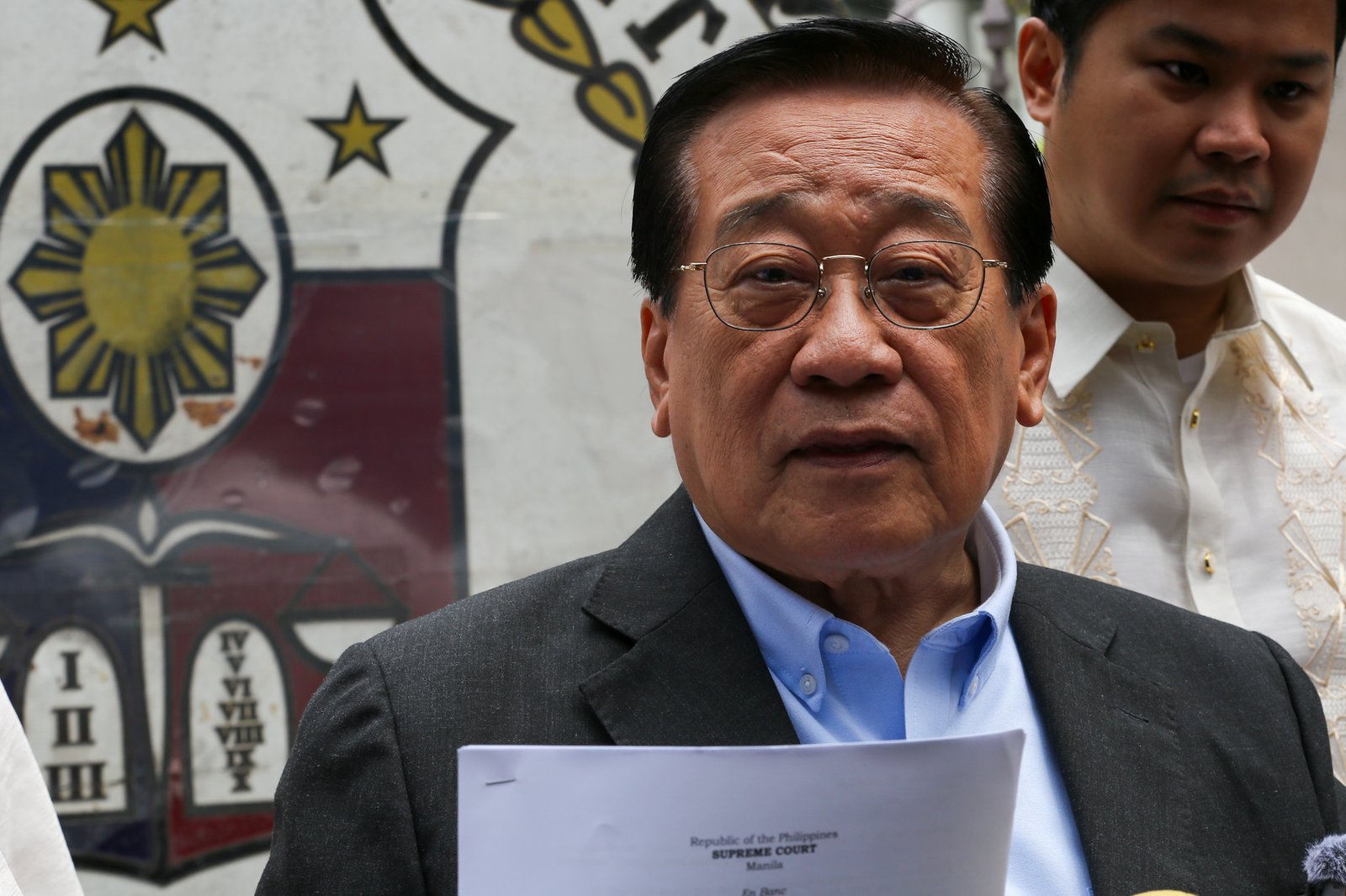 Election lawyer Romulo Macalintal files a petition at the Supreme Court in Padre Faura, Manila, on 28 September 2026, challenging the constitutionality of the law postponing the November 2026 Barangay and Sangguniang Kabataan Elections (BSKE). Macalintal also seeks a special raffle of the petition for immediate action by the court.