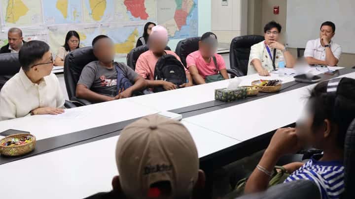 THE Filipino fishers from the China-flagged vessel FN Lu Qina Yuan Yu 108 are with officials from the Department of Migrant Workers following their involvement in a 17 September collision with a bulk carrier in the Strait of Singapore.