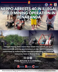 40 people arrested in illegal gold mining operation in Nueva Ecija