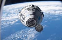 BOEING’s Starliner spacecraft approaches the International Space Station in May 2022 as part of its Orbital Flight Test 2 (OFT-2) mission.