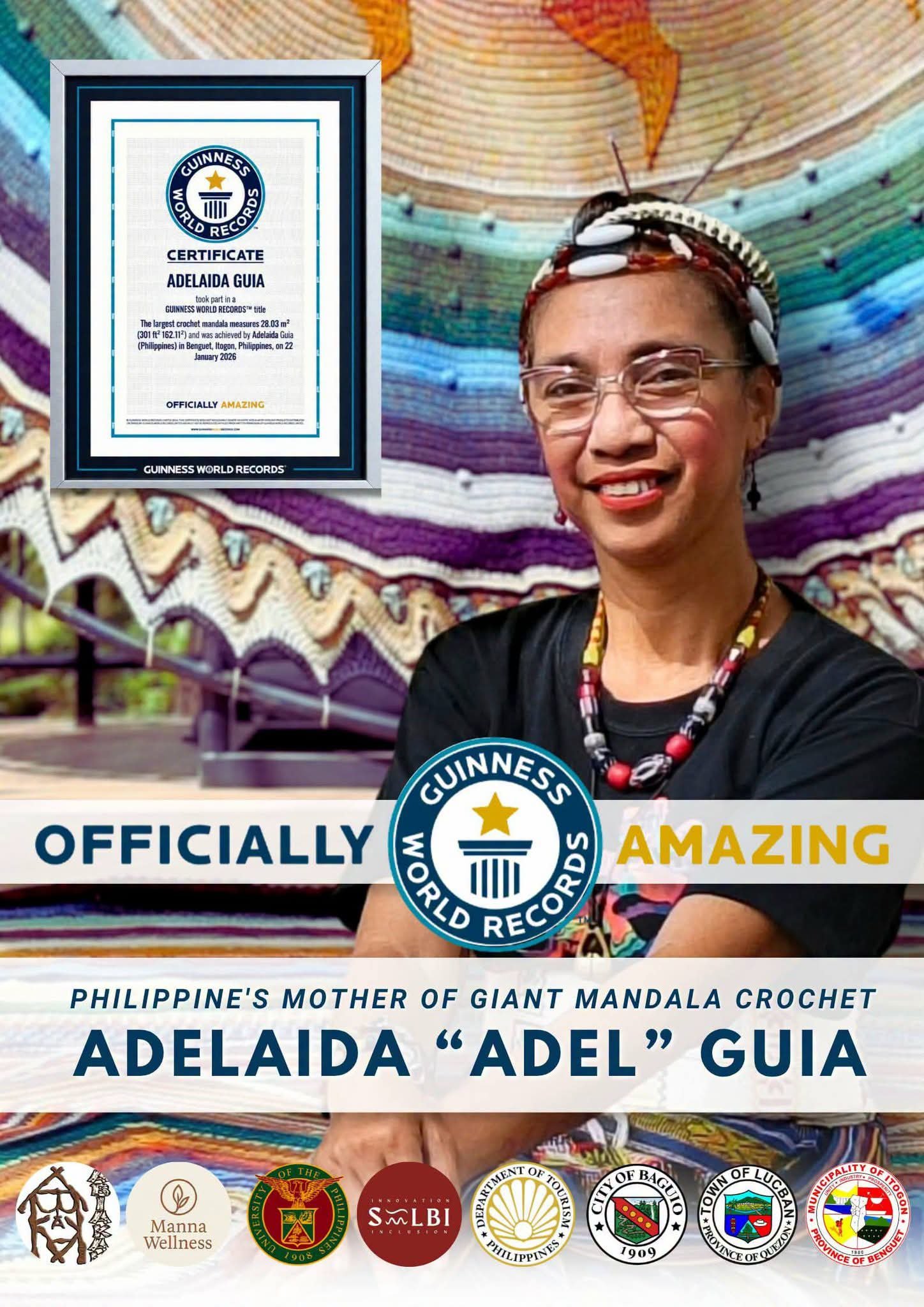 World’s largest crochet mandala finds permanent home in Benguet