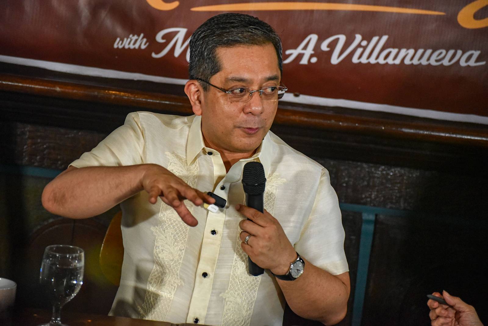 Comelec Chairman George Garcia speaks in a forum on his insights and plans on the upcoming and postponed 2026 Barangay and Sangguniang Kabataan Elections in Manila, on September 30. l Zedrich Xylak Madrid