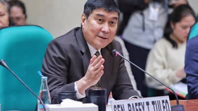 Senator Raffy Tulfo during a budget hearing on Wednesday, 30 September, as he admonished the PRC over supposed corruption in the agency.