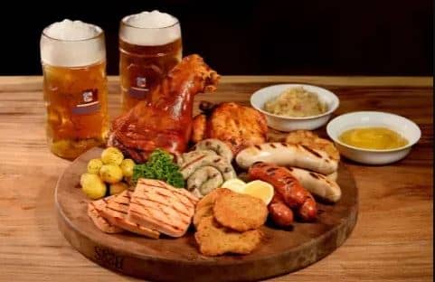 BAVARIAN food and beer.