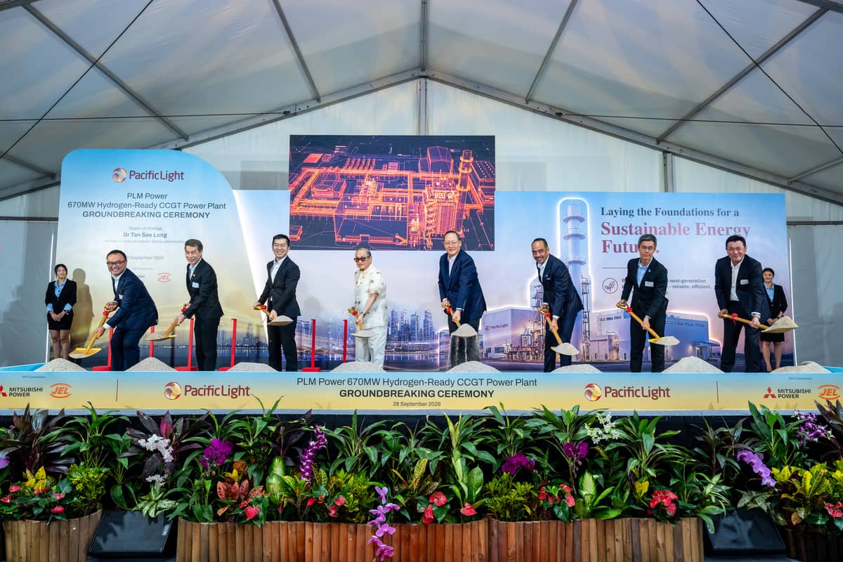 KEY officials perform the groundbreaking ceremony.
