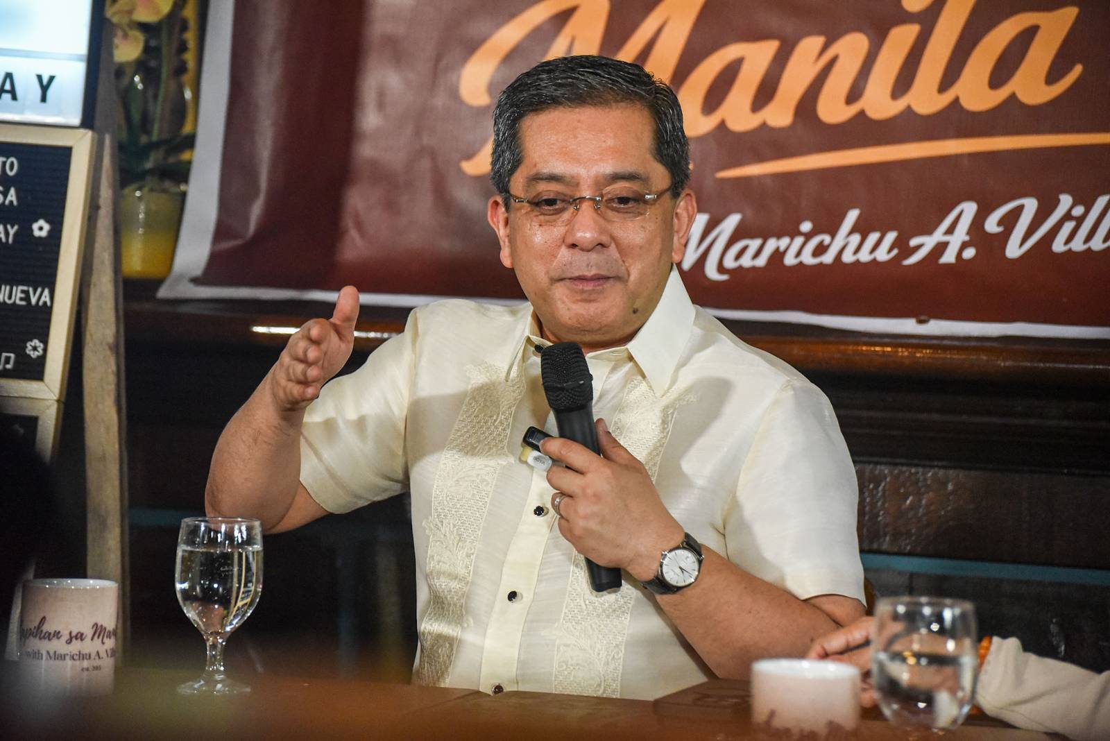 Comelec Chairman George Garcia speaks in a forum on his insights and plans on the upcoming and postponed 2026 Barangay and Sangguniang Kabataan Elections in Manila, on September 30. l Zedrich Xylak Madrid