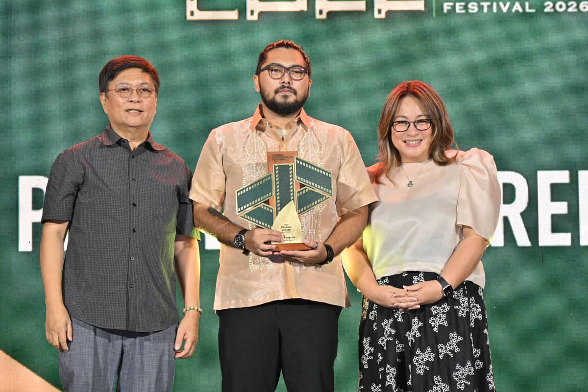 BC Amparado, center, wins Best Director in the Full-length category.