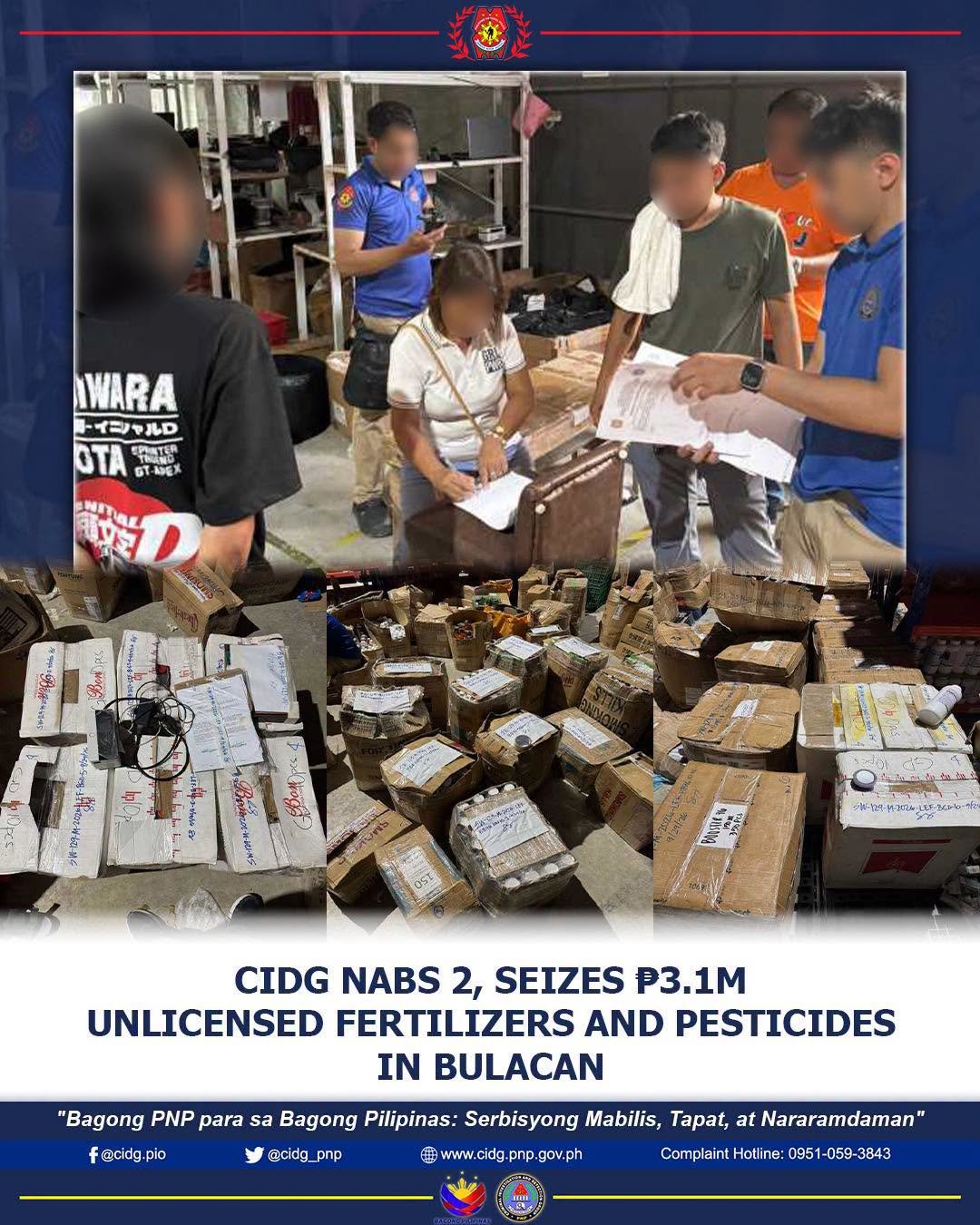 P3.1M unlicensed fertilizers, pesticides seized in Bulacan