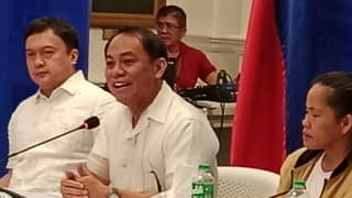 Justice Secretary Frederick Vida (center) said Thursday the extradition of Pastor Apollo Quiboloy is in the final stage after undergoing challenges. Alvin Murcia