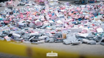 BUREAU of Customs personnel condemn and destroy more than P1.4 billion worth of illicit vape products on Thursday. The disposal represents the largest single-operation seizure of smuggled vape products and devices in the agency’s history, preventing millions of illegal vape units and pods from entering the Philippine market.