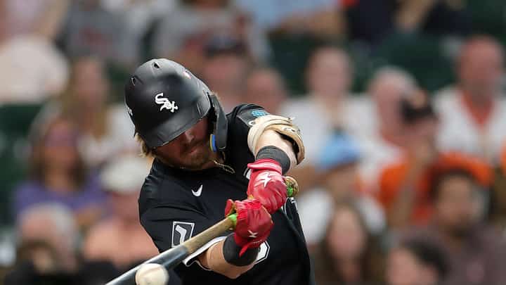 CHASE Meidroth blasts a home run to power the Chicago White Sox to a 7-3 win over the Houston Astros in the playoffs of Major League Baseball on Wednesday.