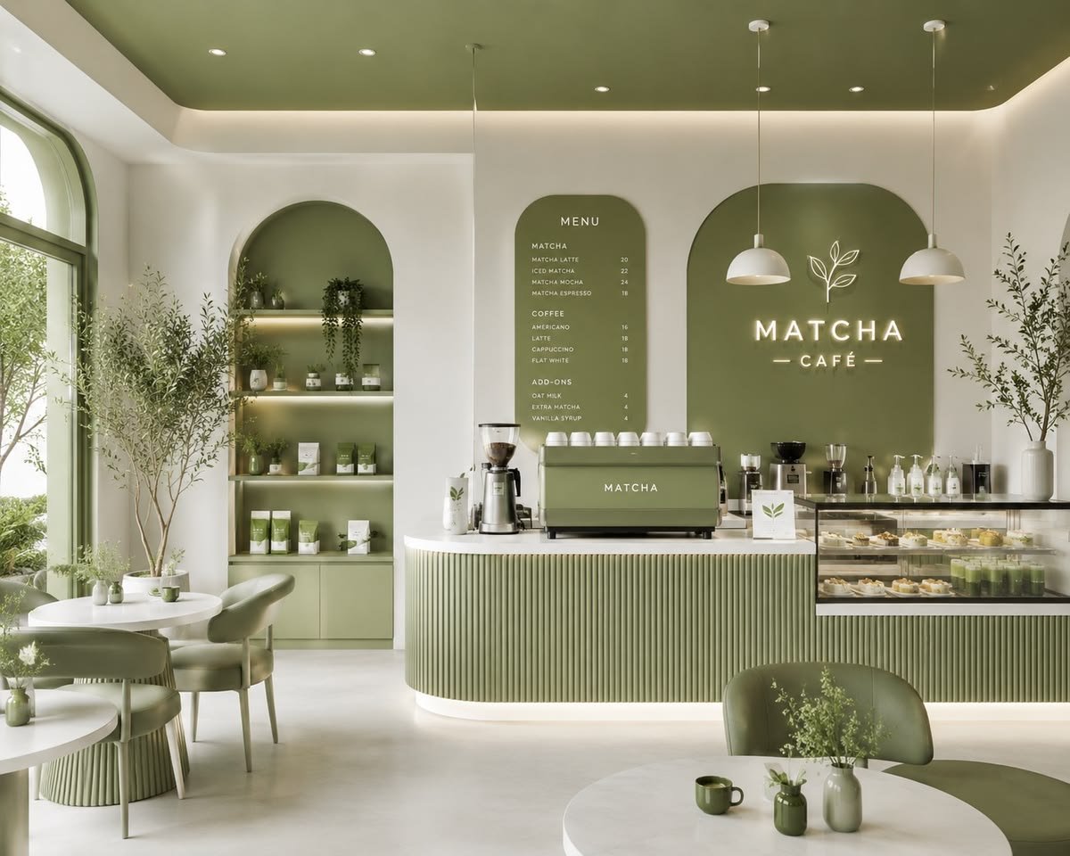 Architecture of calm: Why matcha interiors are built to ground us