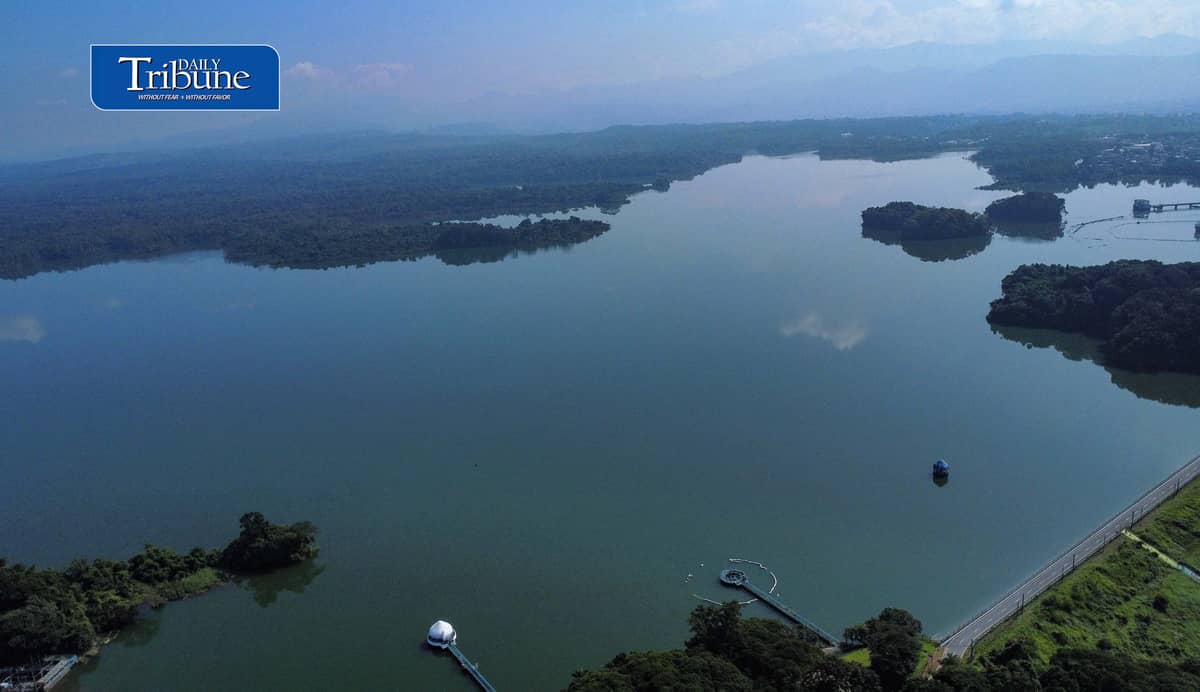 LA MESA DAM WATER SUPPLY REMAINS STABLE
An aerial view shows La Mesa Dam in Quezon City on Friday, 2 October. The reservoir can hold up to 50.5 million cubic meters of water and supplies parts of Metro Manila.
Maynilad Water Services Inc. spokesperson and water supply operations head Engr. Rex Calderon said supply remains stable, with mobile water tankers on standby should scheduled interruptions occur. | Analy Labor