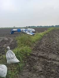 Light aircraft crashes in Pampanga rice field