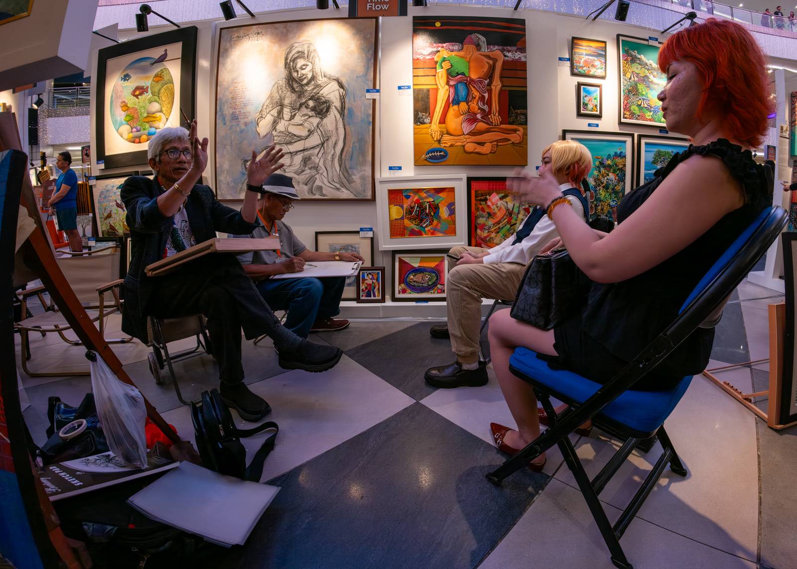 Art enthusiasts, mall-goers and artists converge at the Gateway Art Fair at Gateway Mall 2 in Quezon City on 03 October 2026. Now in its fifth edition, the four-day fair features more than 200 Filipino artists and art groups showcasing paintings, sculptures, installations and other visual artworks, along with workshops and talks aimed at making art more accessible to the public.