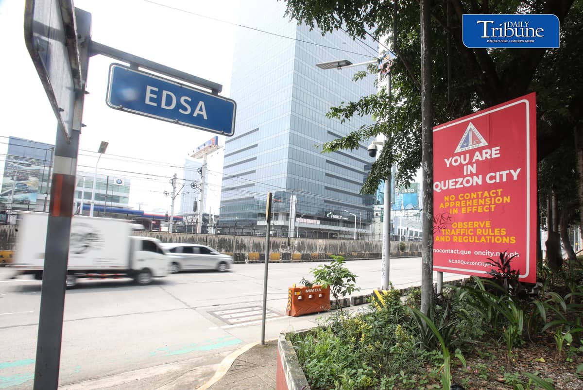 (October 03 2026) A No-Contact Apprehension Policy (NCAP) reminder seen installed along Edsa near Camp Aguinaldo in Quezon City on Saturday October 3 2026. The No-Contact Apprehension Policy (NCAP) is officially reimplemented across six major Metro Manila local government units including Quezon City, starting October 5, 2026. Violation notices are sent directly to vehicle owners via mail, SMS, or email using data from the Land Transportation Office (LTO). Photo/Analy Labor