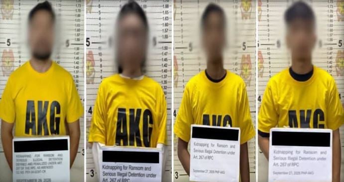 PNP collars 4 kidnapping suspects