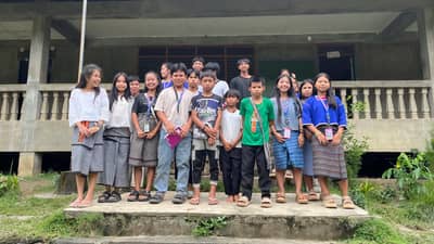 HANUNUO Mangyan students of Aynungan at the Mangyan Education Center
