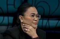 Anti-Money Laundering Council(AMLC) Executive Director Ronel Buensventura takes on the witness stand as a prosecution witness during the 33rd day of the impeachment trial against Vice President Sara Duterte on Monday, 5 October, 2026 in Pasay City.| Aram Lascano, SPPA POOL