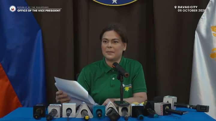 Vice President Sara Duterte holds a press briefing Tuesday to counter the allegations of Rodulfo Gracioso Jr., who accused her of receiving millions of pesos in cash through unlawful means.