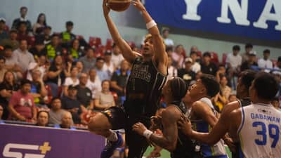 PATRICK Sleat flirts with a triple-double performance to lift the San Juan Knights to a 94-84 win over the Bataan Risers in the MPBL 2026 Season on Monday.
